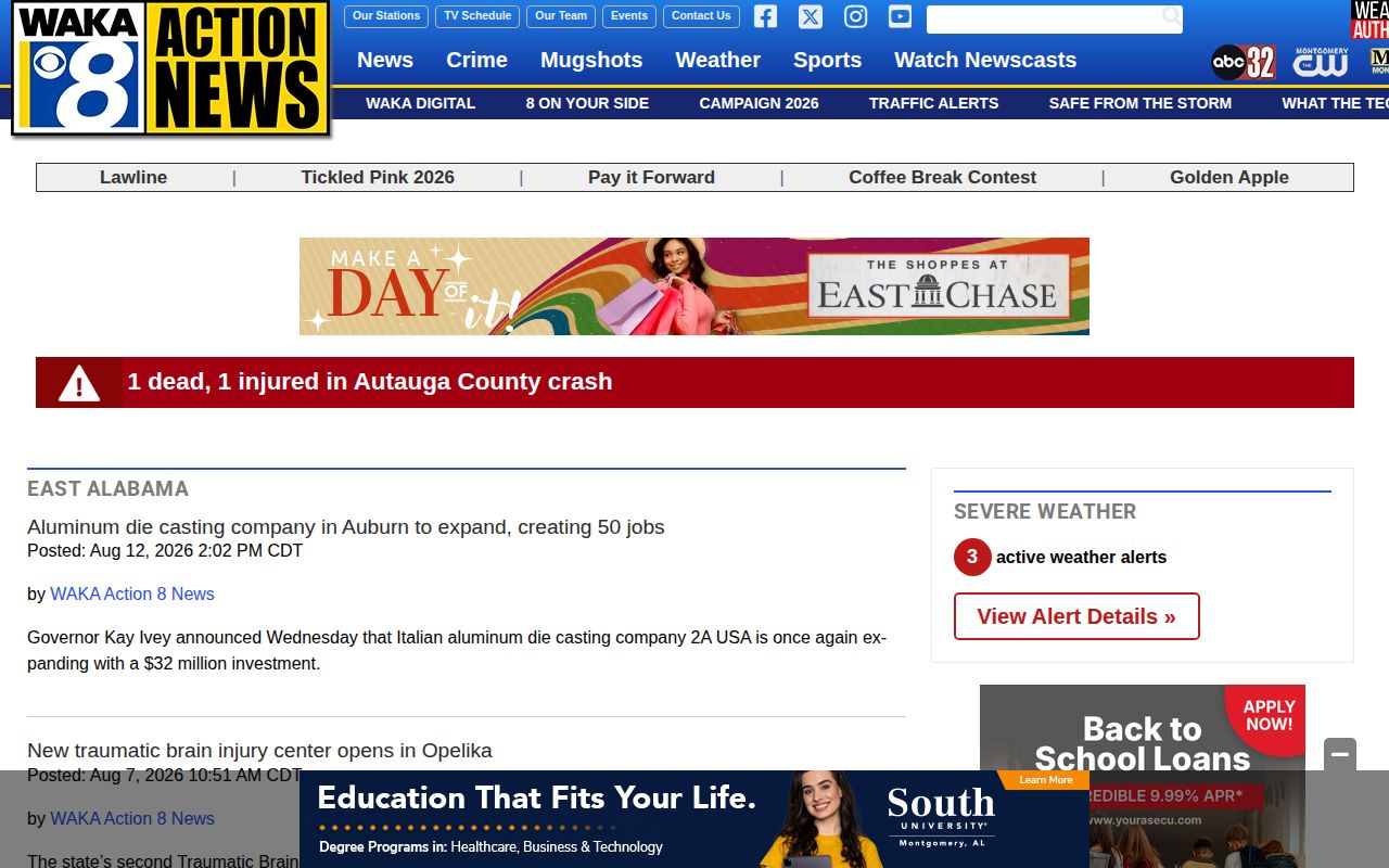 WAKA East Alabama Macon County crime news section