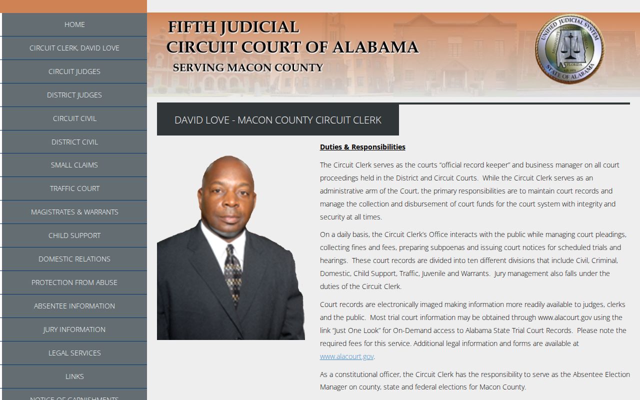 Macon County Circuit Clerk booking case disposition source